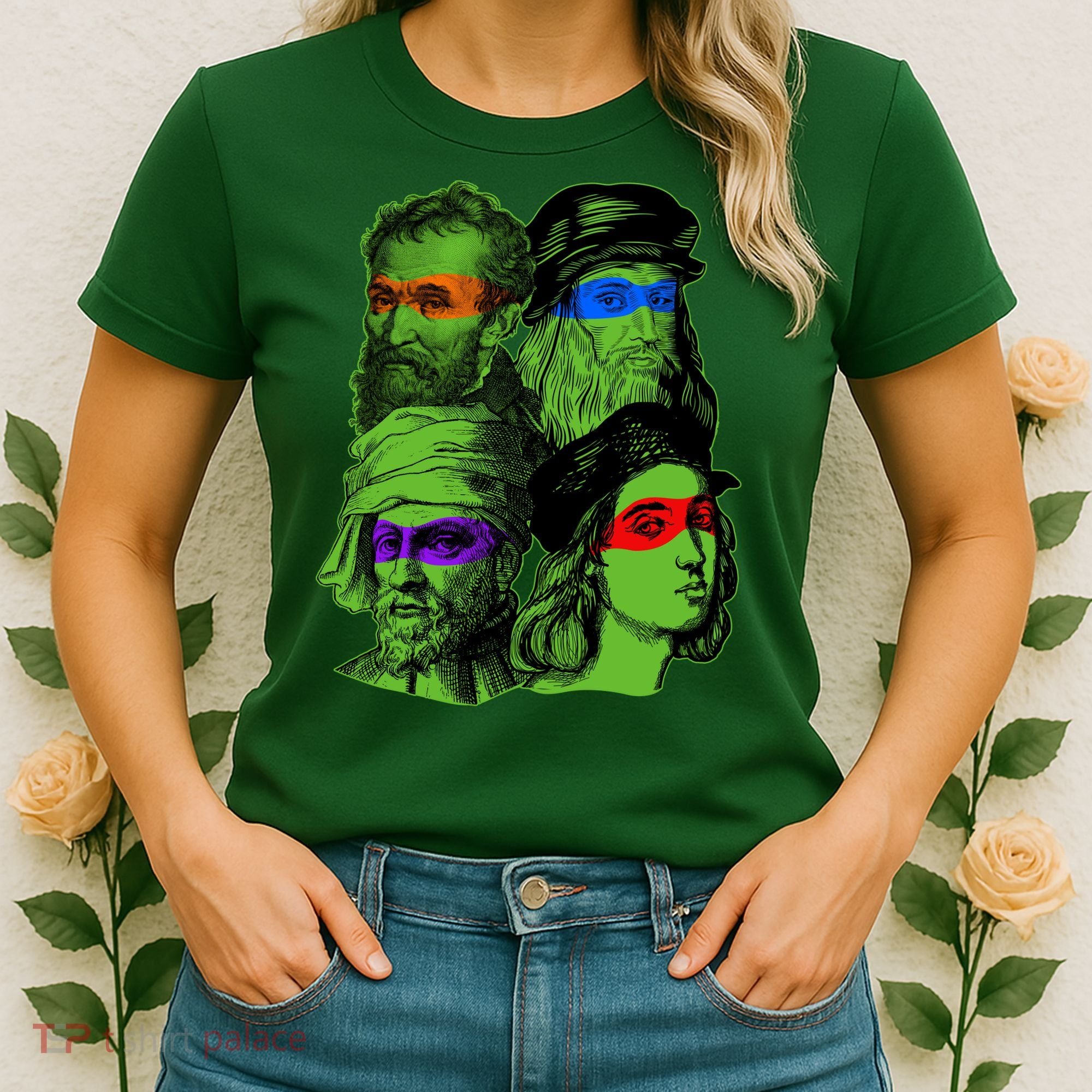 Funny Renaissance Ninja Painters Women's T-Shirt