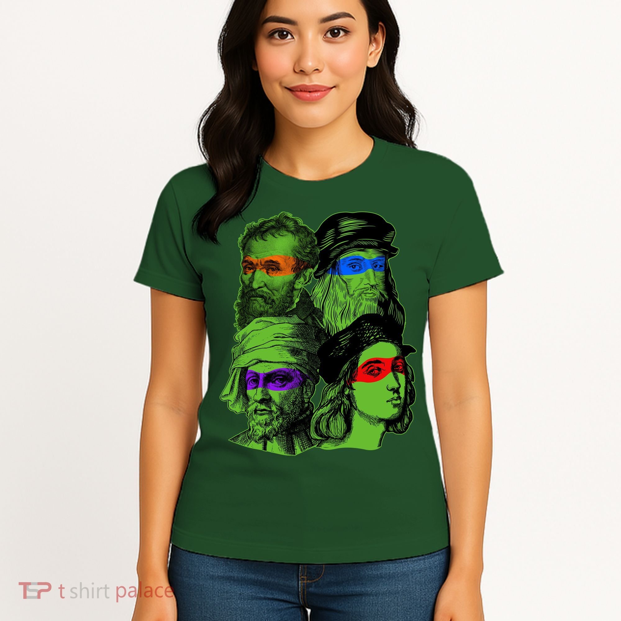 Funny Renaissance Ninja Painters Women's T-Shirt