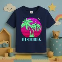 Florida Retro Neon Palm Trees Sunset Toddler T-Shirt thumb 3