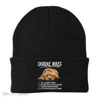 Funny Rules Napping Goldendoodle Doodle Dog Lover Beanie thumb 0