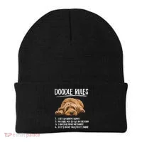 Funny Rules Napping Goldendoodle Doodle Dog Lover Beanie thumb 0