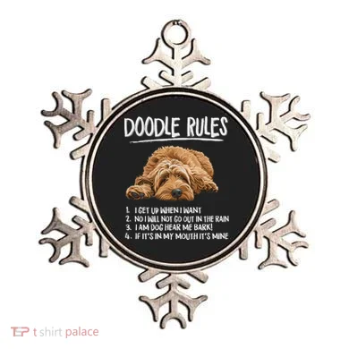 Funny Rules Napping Goldendoodle Doodle Dog Lover Ornament