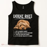 Funny Rules Napping Goldendoodle Doodle Dog Lover Tank Top thumb 2