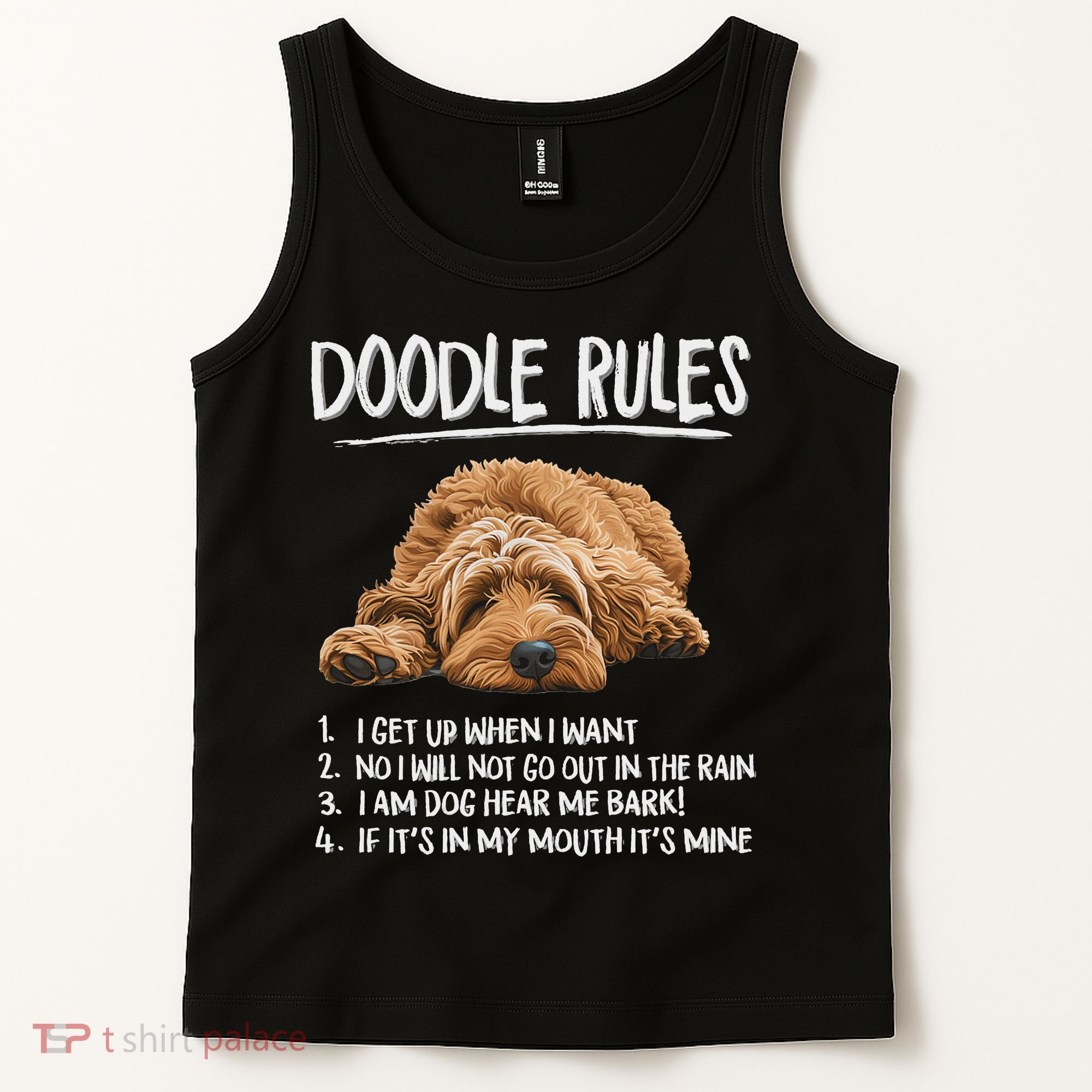 Funny Rules Napping Goldendoodle Doodle Dog Lover Tank Top