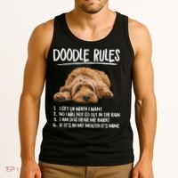 Funny Rules Napping Goldendoodle Doodle Dog Lover Tank Top thumb 3