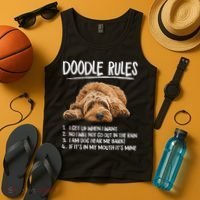 Funny Rules Napping Goldendoodle Doodle Dog Lover Tank Top thumb 4