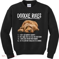 Funny Rules Napping Goldendoodle Doodle Dog Lover Kids Sweatshirt thumb 0