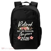 Floral Retired Not My Problem Anymore 2026 Backpack thumb 0