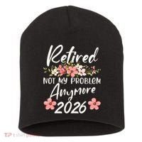 Floral Retired Not My Problem Anymore 2026 Short Acrylic Beanie thumb 0