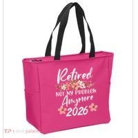 Floral Retired Not My Problem Anymore 2026 Tote Bag thumb 2