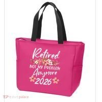 Floral Retired Not My Problem Anymore 2026 Tote Bag thumb 3