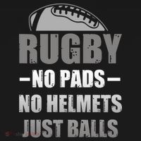 Funny Rugby No Pads No Helmets Just Balls Fan Gift T-Shirt thumb 7