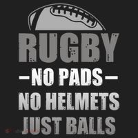Funny Rugby No Pads No Helmets Just Balls Fan Gift Beanie thumb 2