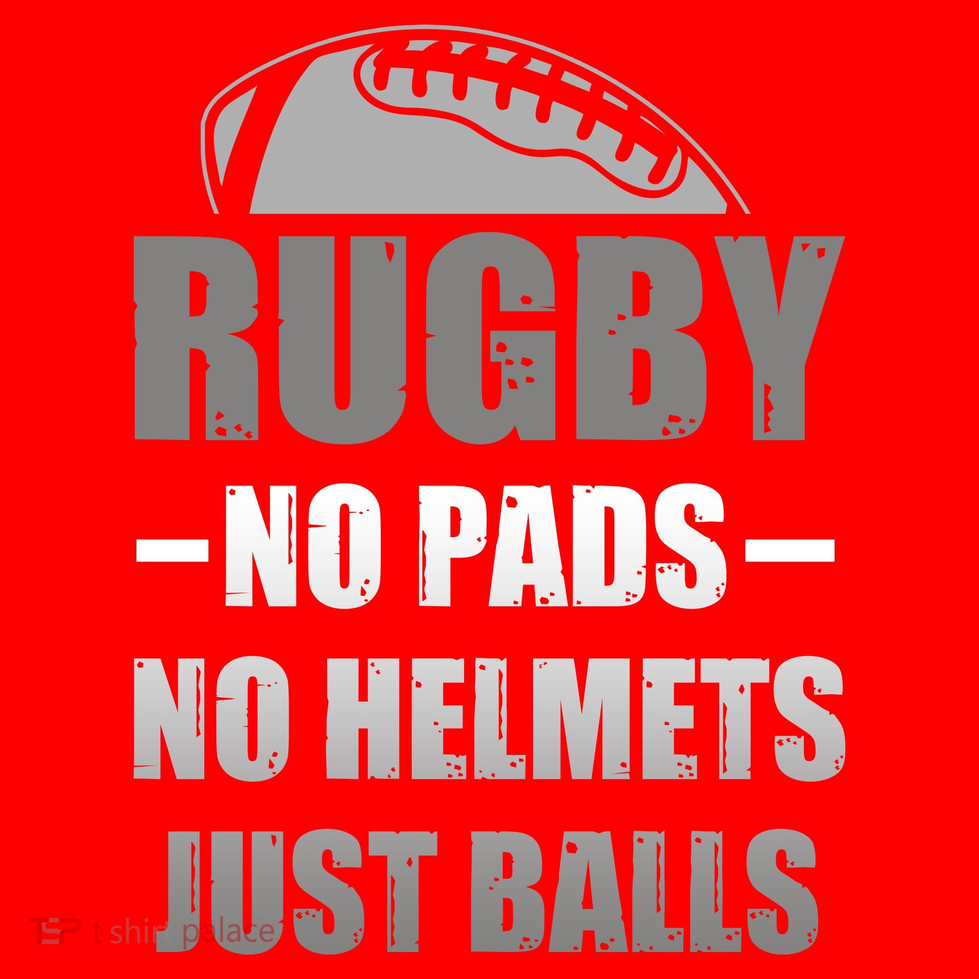 Funny Rugby No Pads No Helmets Just Balls Fan Gift Santa Hat