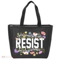 Floral Resist Not My President Antitrump Tote Bag thumb 0