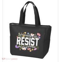 Floral Resist Not My President Antitrump Tote Bag thumb 3