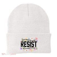 Floral Resist Not My President Antitrump Beanie thumb 0