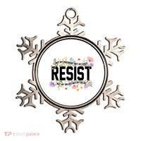 Floral Resist Not My President Antitrump Ornament thumb 0
