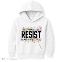 Floral Resist Not My President Antitrump Kids Hoodie thumb 0