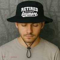 Funny Retired Not My Problem Anymore Bucket Hat thumb 2