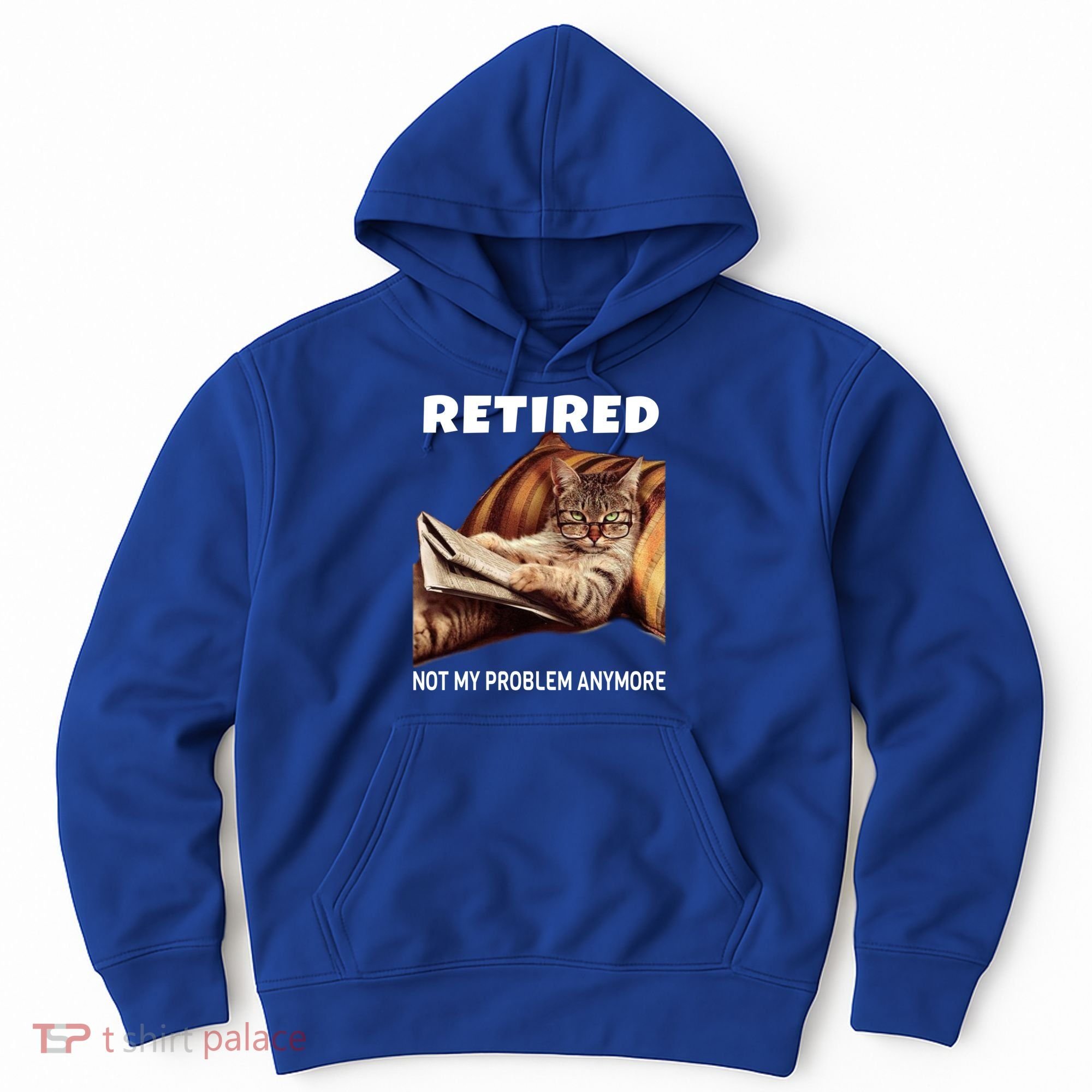 Funny Retired Not My Problem Anymore Gift Funny Cat Retirement Gift Hoodie