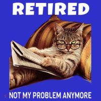 Funny Retired Not My Problem Anymore Gift Funny Cat Retirement Gift Visor thumb 3