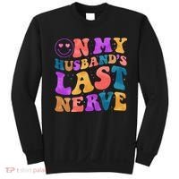 Funny Retro On My Husband's Last Nerve Sweatshirt thumb 0