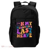Funny Retro On My Husband's Last Nerve Backpack thumb 0