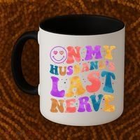 Funny Retro On My Husband's Last Nerve Coffee Mug thumb 2