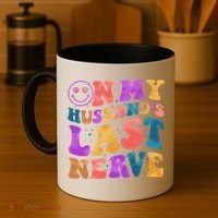 Funny Retro On My Husband's Last Nerve Coffee Mug thumb 4