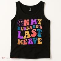Funny Retro On My Husband's Last Nerve Tank Top thumb 2