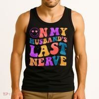 Funny Retro On My Husband's Last Nerve Tank Top thumb 3