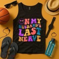 Funny Retro On My Husband's Last Nerve Tank Top thumb 4