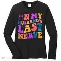 Funny Retro On My Husband's Last Nerve Women's Long Sleeve Shirt thumb 0