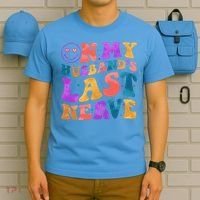 Funny Retro On My Husband's Last Nerve T-Shirt thumb 5