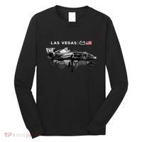 Formula Racing Open Wheel Car Las Vegas Circuit Usa Flag Long Sleeve Shirt thumb 0