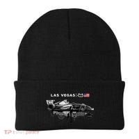 Formula Racing Open Wheel Car Las Vegas Circuit Usa Flag Beanie thumb 0