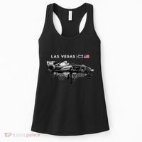 Formula Racing Open Wheel Car Las Vegas Circuit Usa Flag Women's Tank Top thumb 0