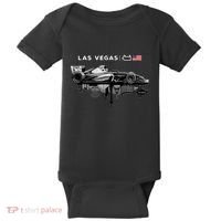 Formula Racing Open Wheel Car Las Vegas Circuit Usa Flag Baby Bodysuit thumb 0