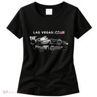Formula Racing Open Wheel Car Las Vegas Circuit Usa Flag Women's T-Shirt thumb 0