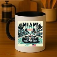 Formula Racing Open Wheel Car Retro Miami Circuit Usa Flag Coffee Mug thumb 4