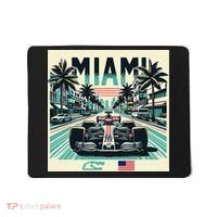 Formula Racing Open Wheel Car Retro Miami Circuit Usa Flag Mousepad thumb 0
