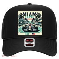 Formula Racing Open Wheel Car Retro Miami Circuit Usa Flag Hat thumb 0