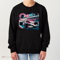 Formula Racing Open Wheel Car Retro Miami Circuit Usa Flag Women's Sweatshirt thumb 0