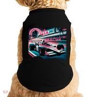 Formula Racing Open Wheel Car Retro Miami Circuit Usa Flag Doggie Tank thumb 0