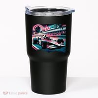 Formula Racing Open Wheel Car Retro Miami Circuit Usa Flag Tumbler thumb 0