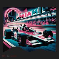 Formula Racing Open Wheel Car Retro Miami Circuit Usa Flag Tumbler thumb 3