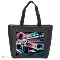Formula Racing Open Wheel Car Retro Miami Circuit Usa Flag Tote Bag thumb 0