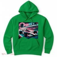 Formula Racing Open Wheel Car Retro Miami Circuit Usa Flag Hoodie thumb 0