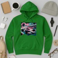 Formula Racing Open Wheel Car Retro Miami Circuit Usa Flag Hoodie thumb 3